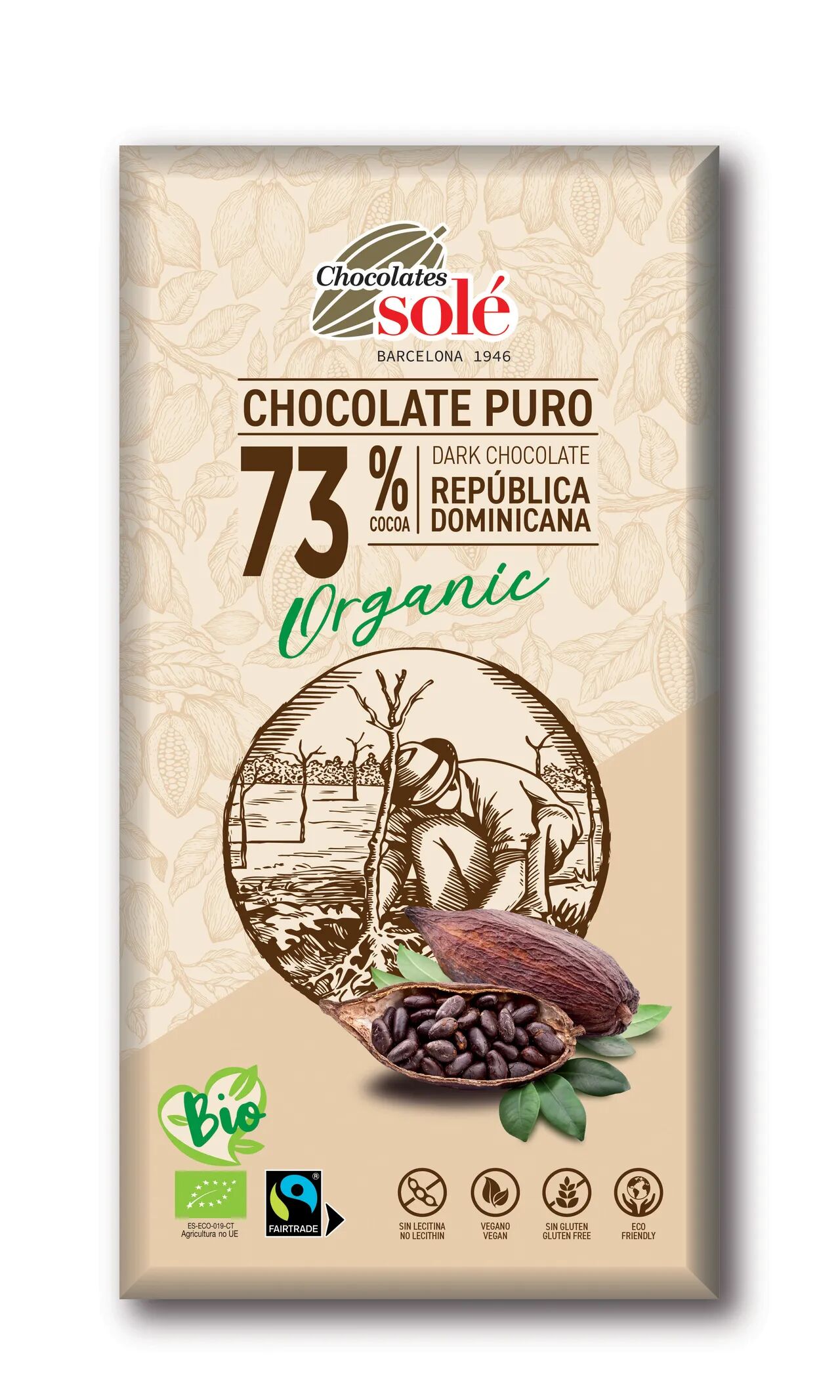 73% bio étcsokoládé 100g